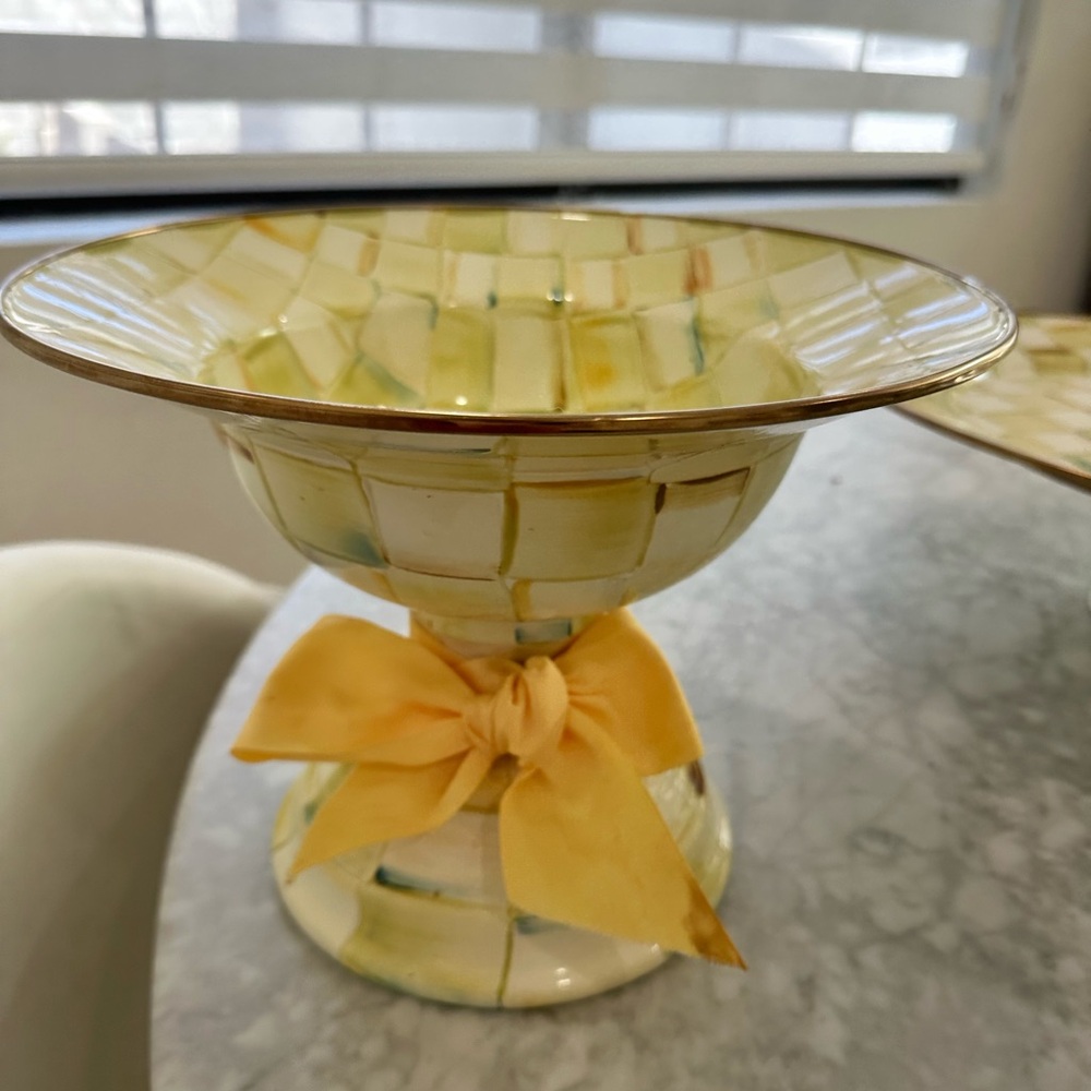 Mackenzie Childs large compote bowl
